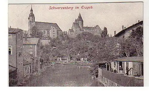05893 Ak Schwarzenberg dans les montagnes Métallifères vers 1910