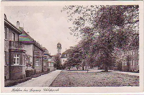 05866 Ak Böhlen près de Leipzig Schlosspark 1944