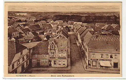 05852 Ak Teterow in Meckl. Blick vom Rathausturm 1925