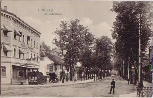 05839 Ak Ilmenau la Lindenstraße avec hôtel vers 1910