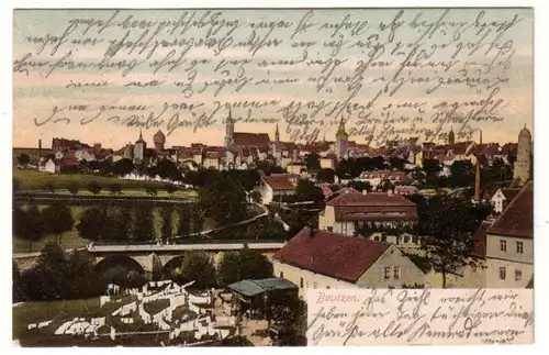 05833 Ak Bautzen Vue totale 1904