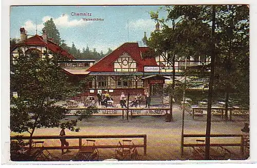 058225 Ak Chemnitz Gasthaus Waldschunke 1916