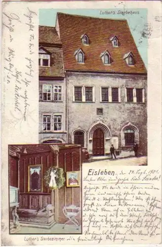 05819 Ak Eisleben Luthers Sterbehaus 1901