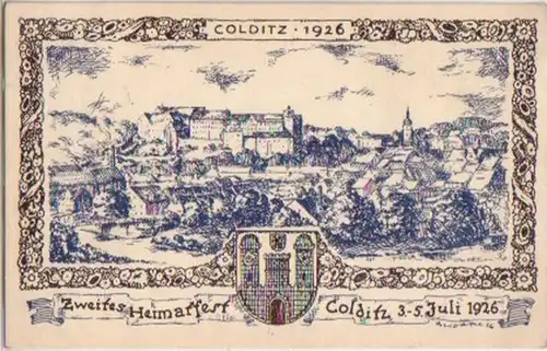 05809 Ak Zweites Heimatfest in Colditz Juli 1926