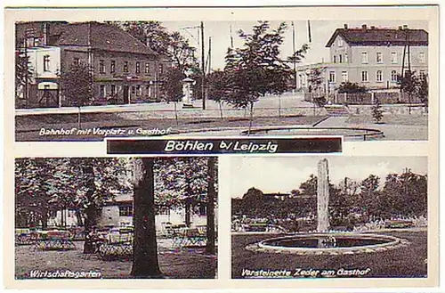 05795 Ak Böhlen bei Leipzig Bahnhof usw. um 1930
