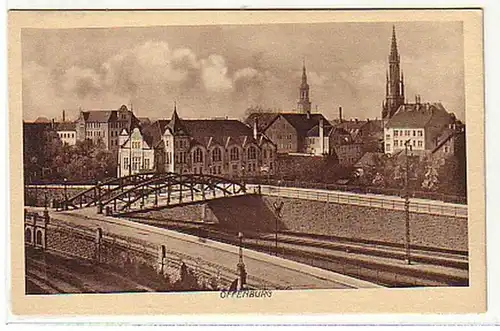 05793 Ak Offenburg avec pont ferroviaire vers 1930
