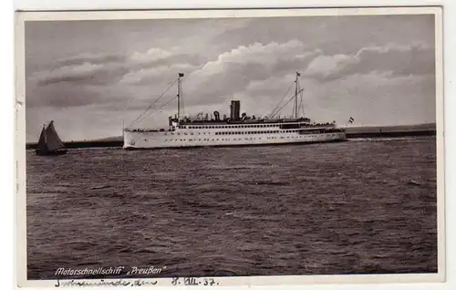 05789 Ak Motorschnellschiff "Preußen" 1937