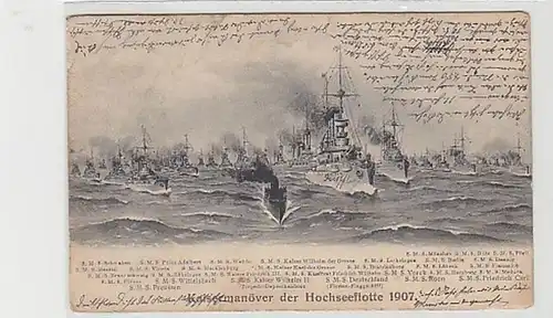 05772 Ak Kaisermanöver der Hochseeflotte 1907