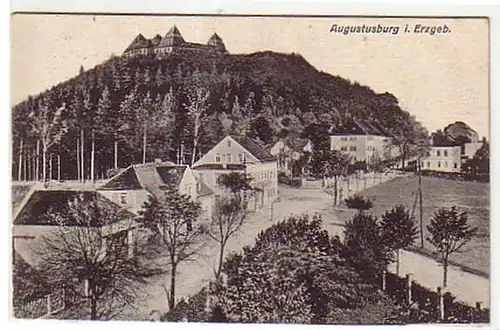 05761 Feldpost Ak Augustusburg dans les Mines Métallifères 1917
