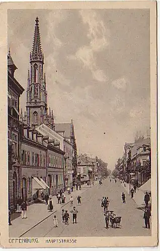 05752 Ak Offenburg Hauptstrasse um 1920