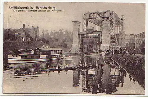 05741 Ak Schiffhebewerk bei Henrichenburg 1916