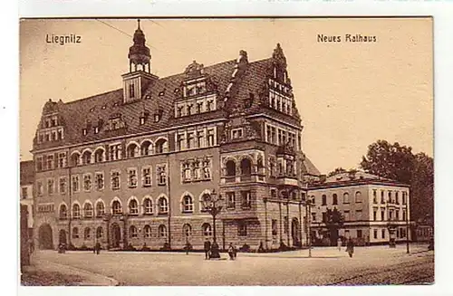 05734 Ak Liegnitz Schlesien neues Rathaus 1917