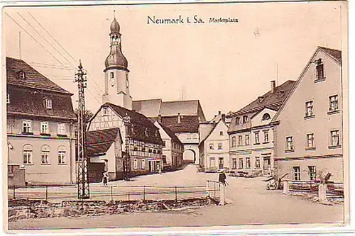05729 Ak Neumark in Sachsen Marktplatz 1941