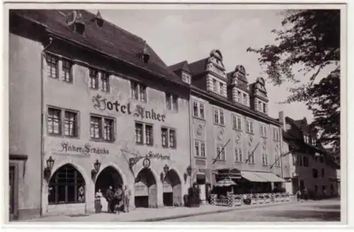 05728 Ak Saalfeld in Thüringen Hotel Anker um 1940