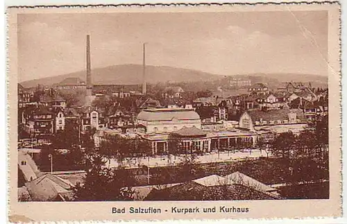05724 Ak Bad Salzuflen Kurpark et Kourhaus vers 1930