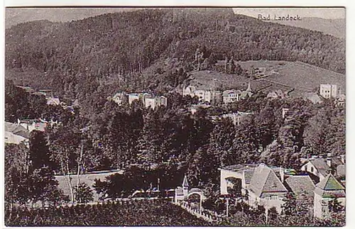 05720 Ak Bad Landeck in Schlesien Totalansicht 1917