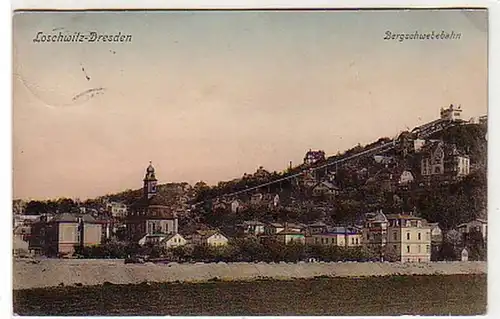 0571 AK Loschwitz Dresden Bergwübbfahn 1907