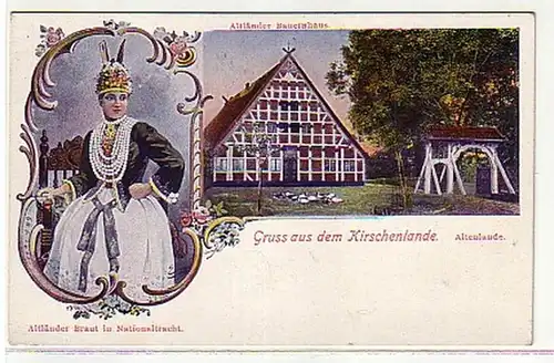 05683 Ak Gruss au au pays de la cerise Altenlande vers 1920