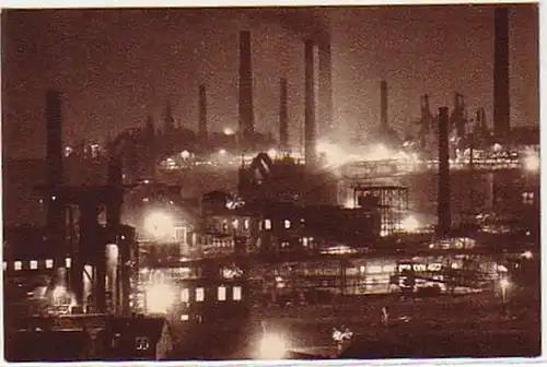 05679 Ak Völklingen Fer usines de nuit vers 1930