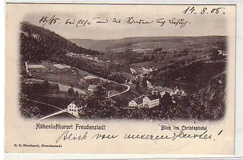05629 Ak Freudenstadt Blick ins Christophstal 1905