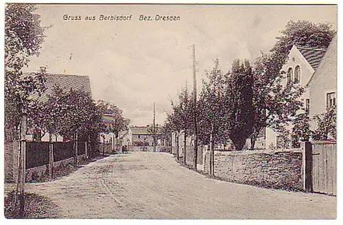 05625 Ak Gruß aus Berbisdorf Bez. Dresden Straßenansicht