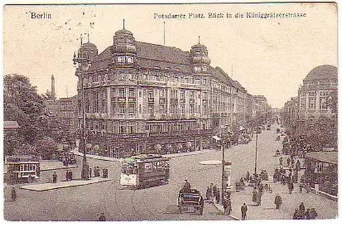 05619 Ak Berlin Vue sur la Königgratzerstraße 1918