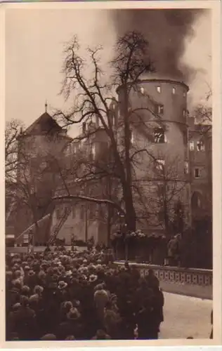 05615 Ak der Brand in "Alten Schloss" Stuttgart 1931