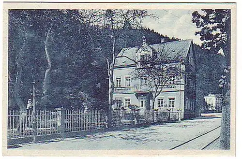 05614 Ak Bad Schandau Fremdenheim Thalschlößchen 1930