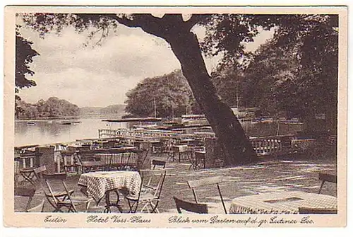 05601 Ak Eutin Hotel Voss-Haus Blick vom Garten 1935