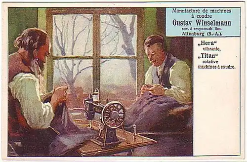 05589 Publicité Carte Winselmann Machines à coudre vers 1910