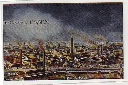 05545 Ak Gruss aus Essen Krupps Fabrik um 1920