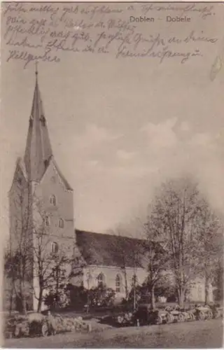05534 Ak Doblen Dobele L'église de Lettonie 1917
