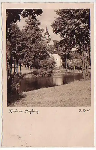 05533 Ak Kirche in Strassberg 1933