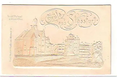 05530 Präge Ak Gruss aus Stassfurt Kaiserl. Postamt 1904