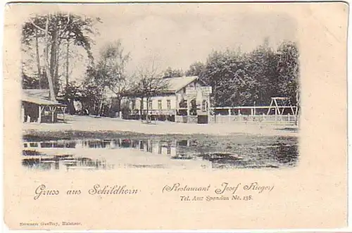 05529 Ak Gruß aus Schildhorn Restaurant J. Rieger 1898