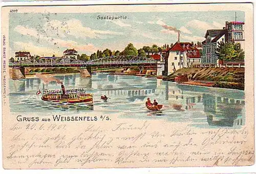 05522 Ak Salutation en Weissenfels a.S. Saalepartie 1901
