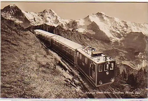 0549 Ak Suisse Eiger, moine avec Jungfraubahn vers 1930