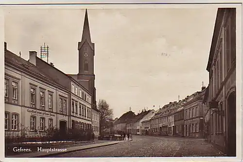 05497 Ak Gefrees Hauptstraße mit Gasthof 1935