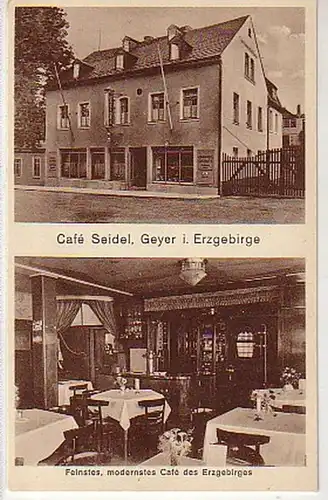 05495 Ak Cafe Seidel Geyer dans les monts Métallifères vers 1930