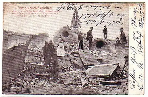 05493 Ak Meuselwitz Explosion de vapeur 1904