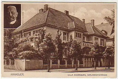 05490 Ak Hannover Villa Hindenburg Seelhorststraße 1930