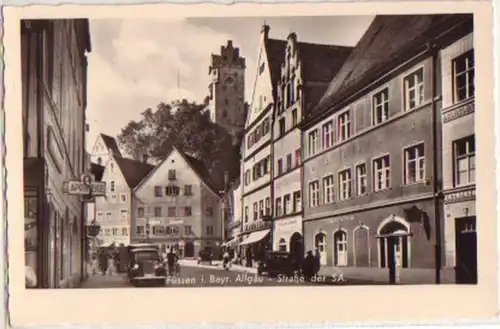 05488 Ak Füssen im Allgäu Strassenansicht um 1940