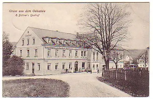05487 Ak Gruß aus dem Oelsatale Gasthof 1910