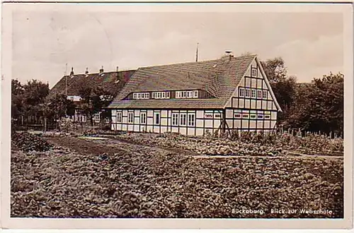 05446 Ak Bückeburg Blick zur Webschule 1939
