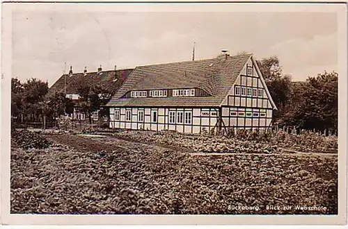 05446 Ak Bückeburg Vue sur l'école de tissage 1939