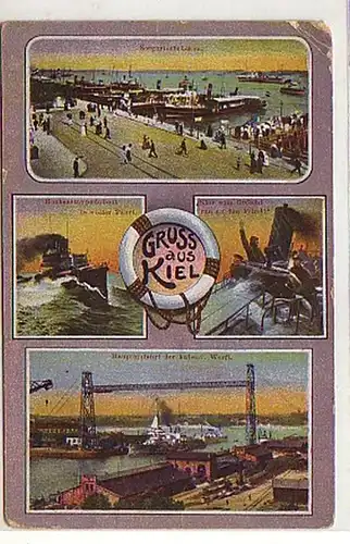 05442 Mehrbild Ak Gruss aus Kiel um 1915