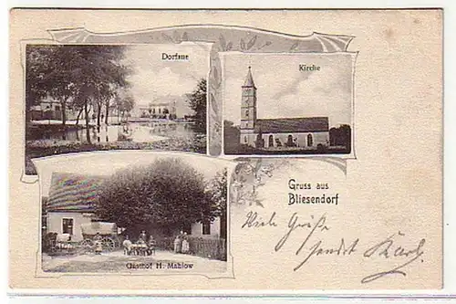 05426 Ak Gruss aus Bliesendorf Gasthof usw. 1908
