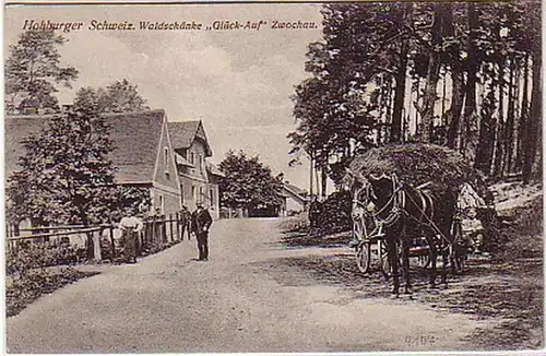 05418 Ak Zwochau Waldschänke "Glück-Auf" 1922