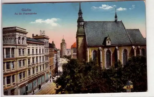 05416 Ak Görlitz An der Frauenkirche um 1920
