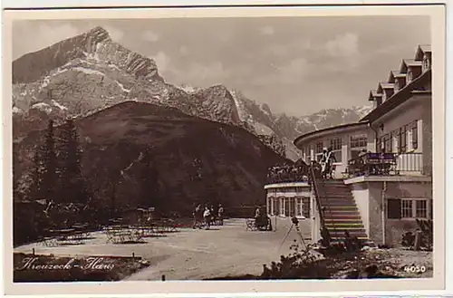 05374 Ak Kreuzeck Maison à Garmisch Partenkirchen 1932